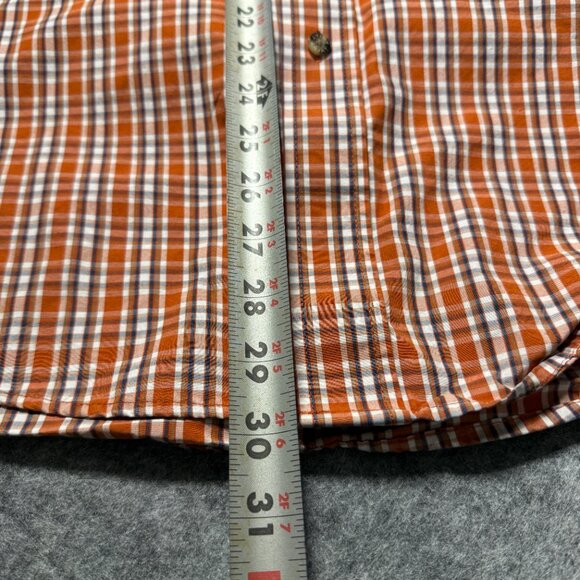 Ariat Pro Series Shirt - Size Medium - Orange Plaid - Long Sleeve Button Up - Picture 14 of 14